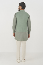 Load image into Gallery viewer, Divit Nehru Jacket - Sage - The Grand Trunk