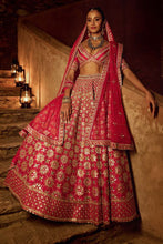 Load image into Gallery viewer, Omera Lehenga-Red - The Grand Trunk