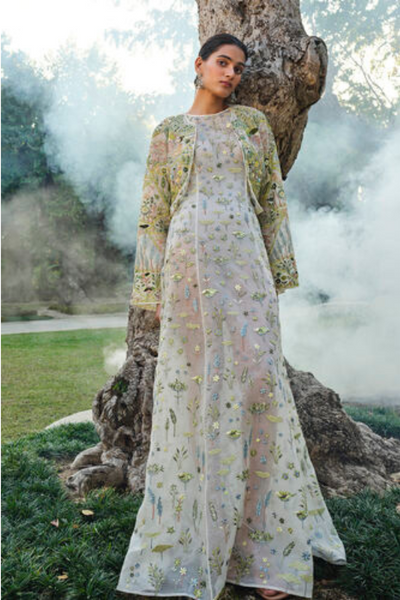 Faunus Embroidered Silk Jacket Set - The Grand Trunk