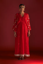 Load image into Gallery viewer, Masaba Gupta Red Gota Embroidered Kaftan With Slip - The Grand Trunk