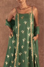 Load image into Gallery viewer, Moss Green Irisbud Anarkali Set - The Grand Trunk