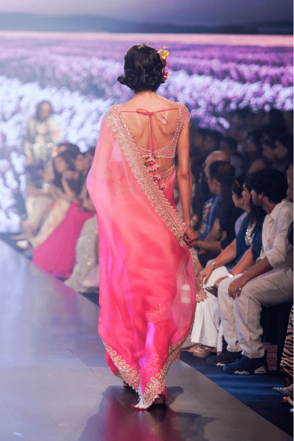 Nadira ombere pink saree - The Grand Trunk
