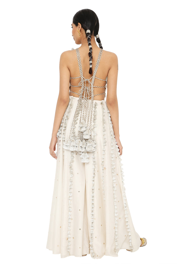 Payal Singhal Georgette Choli With Mukaish Silkmul Sharara