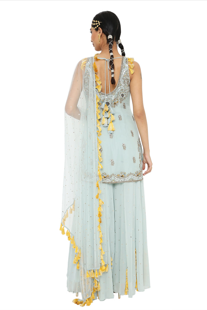 Payal Singhal Embroidered Kurta With Sharara And Dupatta