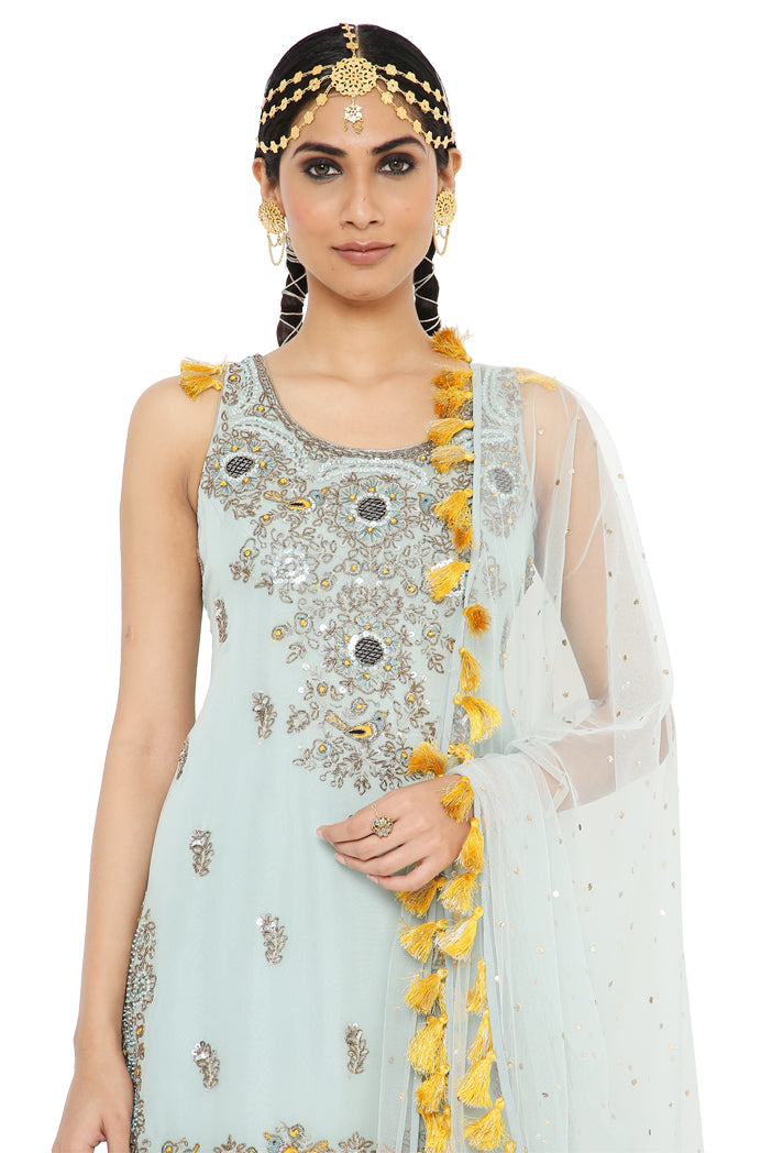 Payal Singhal Embroidered Kurta With Sharara And Dupatta