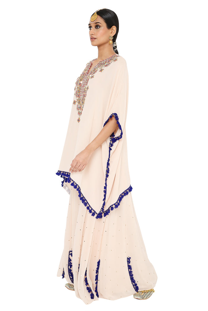 Payal Singhal Short Kaftan With Dot Mukaish Sharara