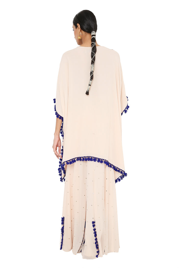 Payal Singhal Short Kaftan With Dot Mukaish Sharara