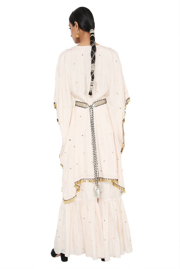 Payal Singhal  Embroidered Kaftan And Sharara With Belt