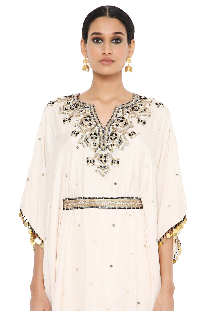 Payal Singhal  Embroidered Kaftan And Sharara With Belt