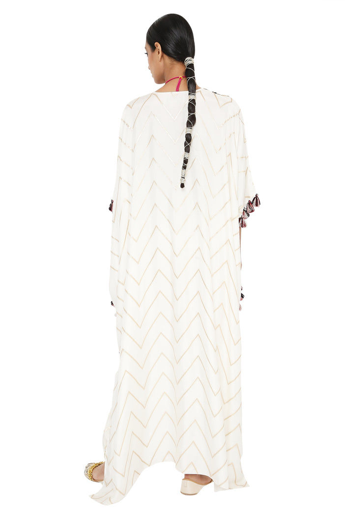 Payal Singhal Banarasi High Low Kaftan With Jogger Pant 1