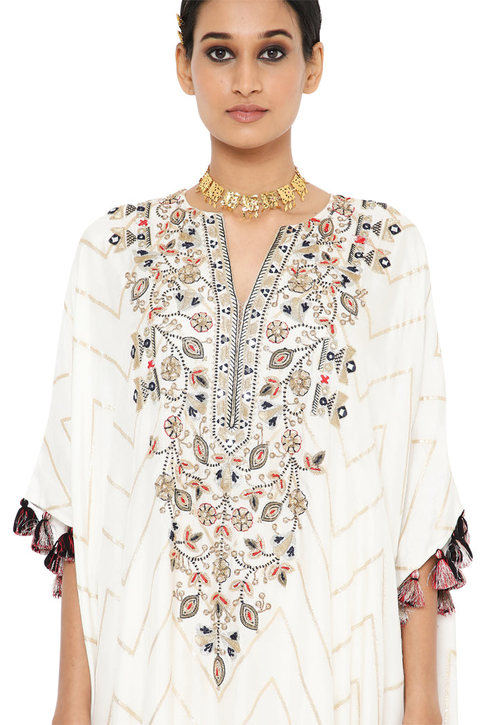 Payal Singhal Banarasi High Low Kaftan With Jogger Pant 1