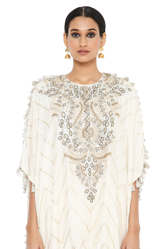 Payal Singhal Banarasi High Low Kaftan With Jogger Pant