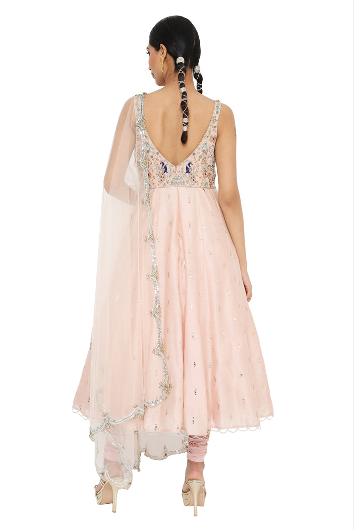 Payal Singhal Embroidered Anarkali With Churidar And Net Dupatta