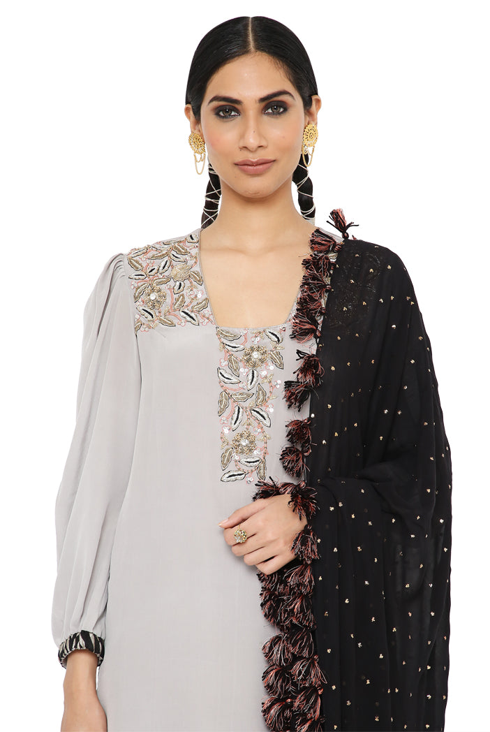 Payal Singhal  Embroidered Kurta with  Jogger Salwar And dupatta - The Grand Trunk