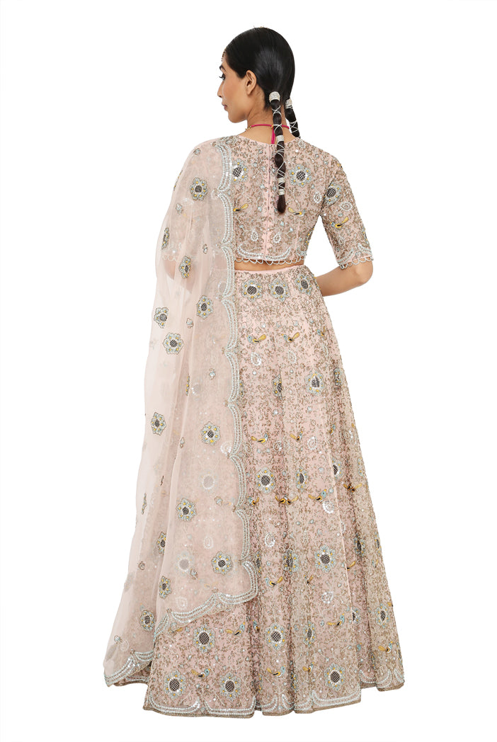 Payal Singhal  Embroidered Organza Choli And Lehenga With Dupatta