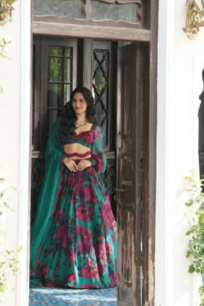 Caramine Chiffon Floral Peplum Set - The Grand Trunk