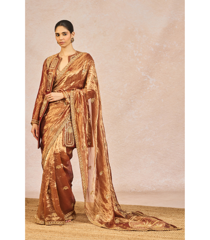 'Zard Sitara' Saree ( with Jacket )