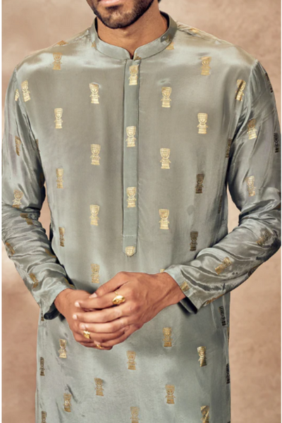 Grey Timber Tribe Kurta Set - The Grand Trunk