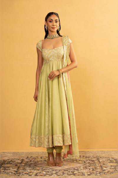 Bottle Gourd Anarkali Set - The Grand Trunk