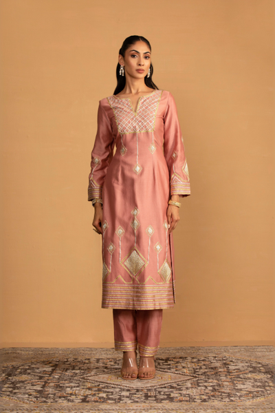 Champagne kurta Set - The Grand Trunk