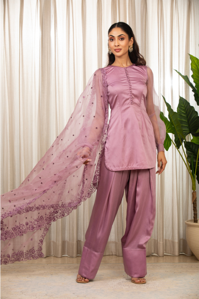 Lavender Kurta Set - The Grand Trunk