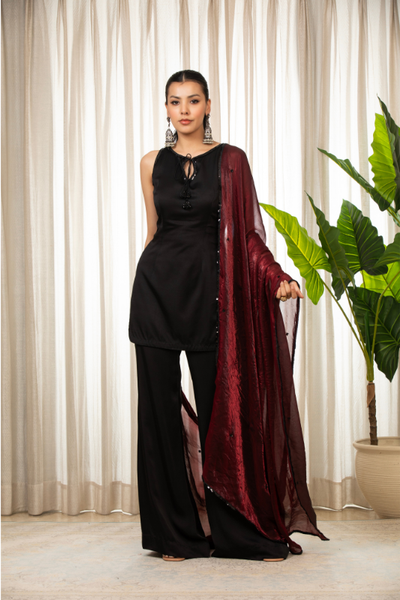 Siyah Bell Bottom Set - The Grand Trunk