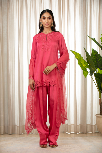 Kashmiri Pink Richa Set - The Grand Trunk