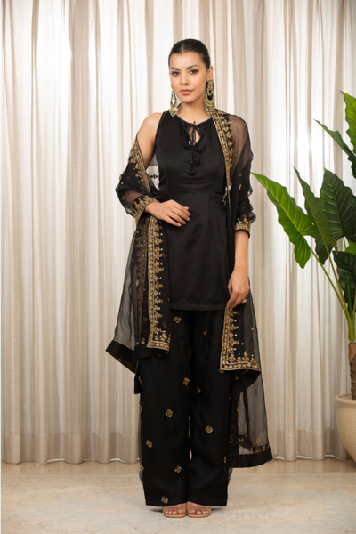 Siyah Embroidered Salwaar Set - The Grand Trunk