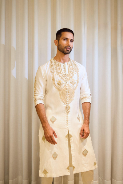 Shahid Kapoor in Dori Work Kurta - The Grand Trunk