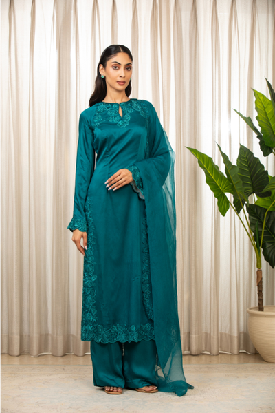 Teal Richa Long Set - The Grand Trunk