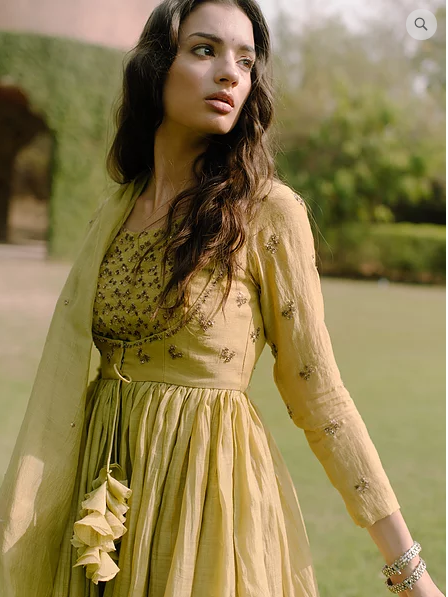 Astha Narang Green Kurta And Sharara