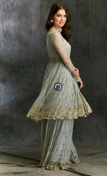 Astha Narang Sky Blue Flare Kurta