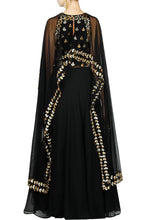 Load image into Gallery viewer, Black gota pati lengha set - The Grand Trunk
