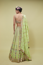 Load image into Gallery viewer, GREEN GEORGETTE LEHENGA SET - The Grand Trunk