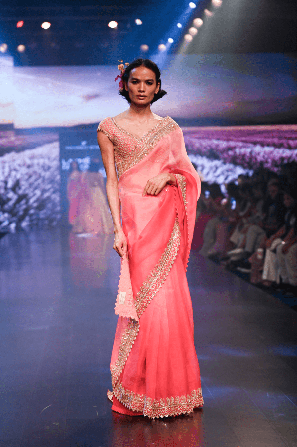 Nadira ombere pink saree - The Grand Trunk