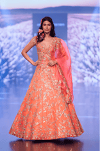 Load image into Gallery viewer, Basrat orange lehanga set - The Grand Trunk