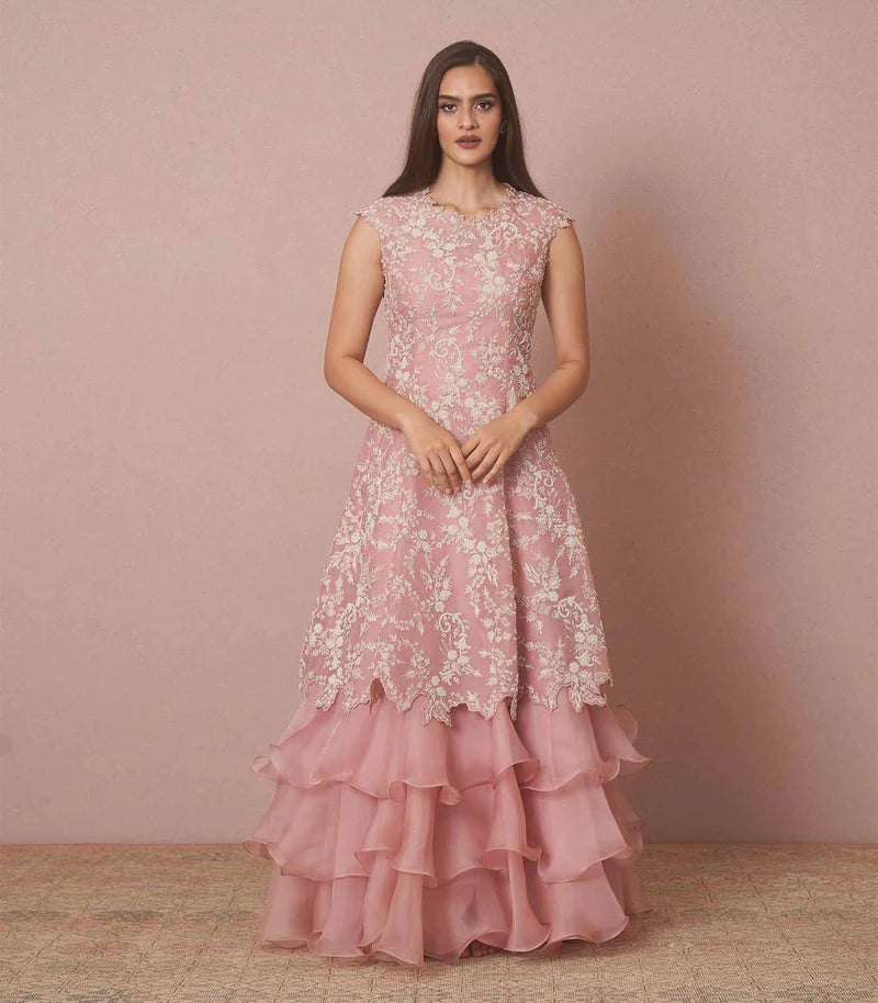 Anushree Reddy layered ruffle dress - The Grand Trunk