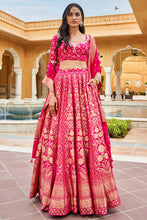 Load image into Gallery viewer, Valimai Lehenga Set -Hot Pink - The Grand Trunk