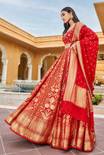 Load image into Gallery viewer, Valimai Lehenga Set - Red - The Grand Trunk