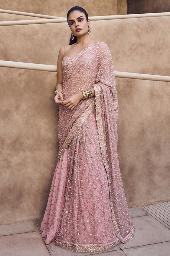 Kiah Gharara Set - Blush - The Grand Trunk