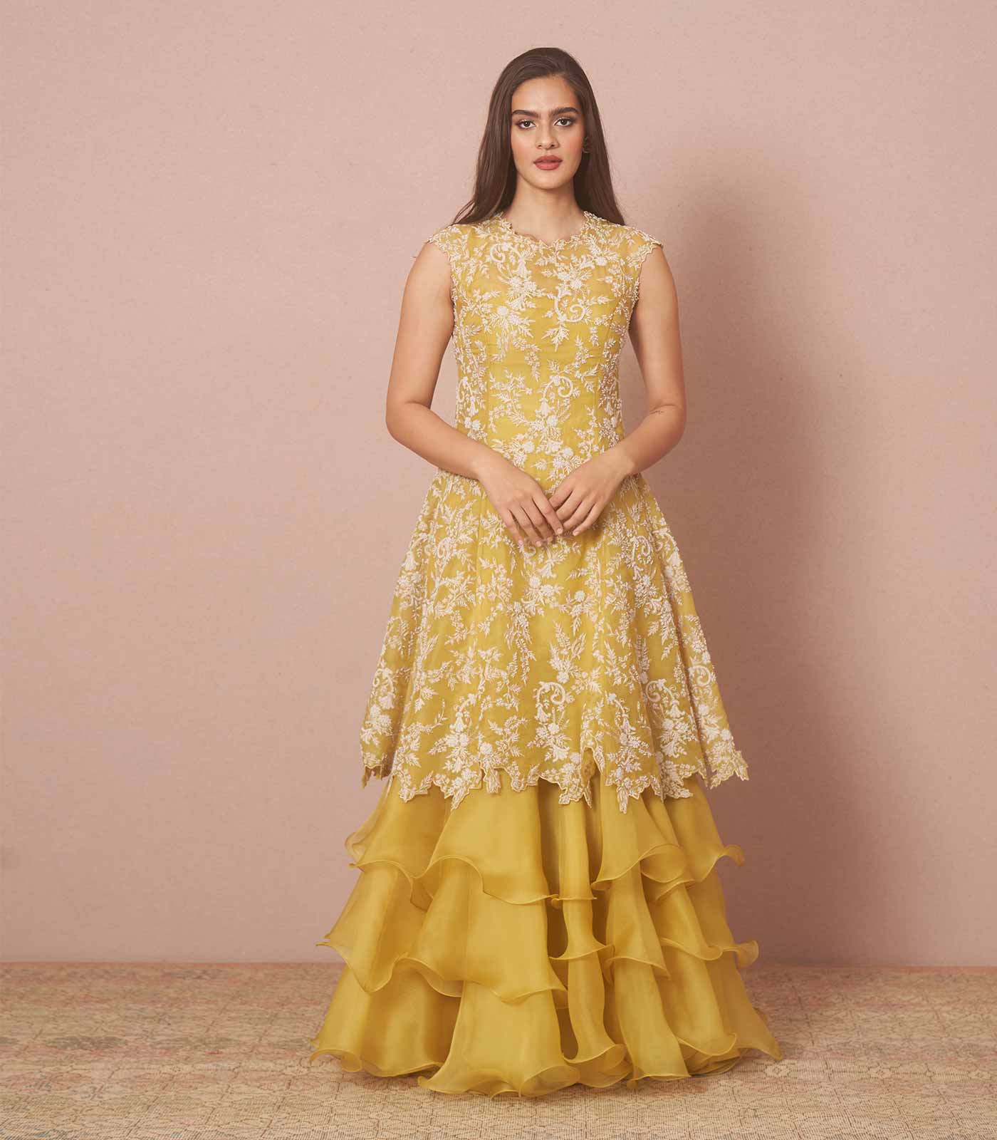 Anushree Reddy layered ruffle dress - The Grand Trunk