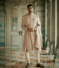 Load image into Gallery viewer, Anushree Reddy - Ivory zardozi embroidery set - The Grand Trunk