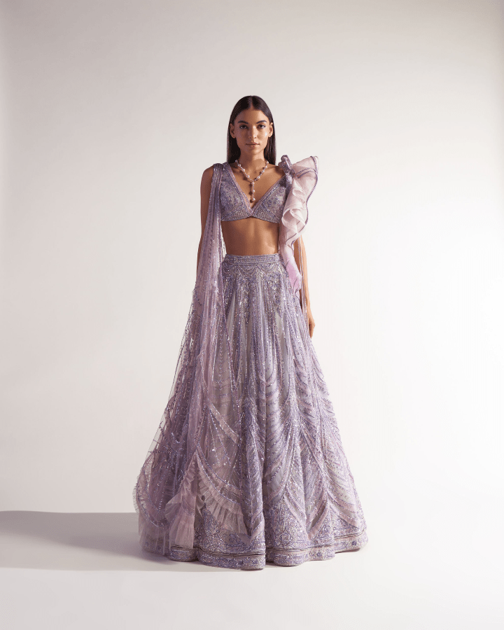 Sulakshana Monga Ruffle Lehenga - The Grand Trunk