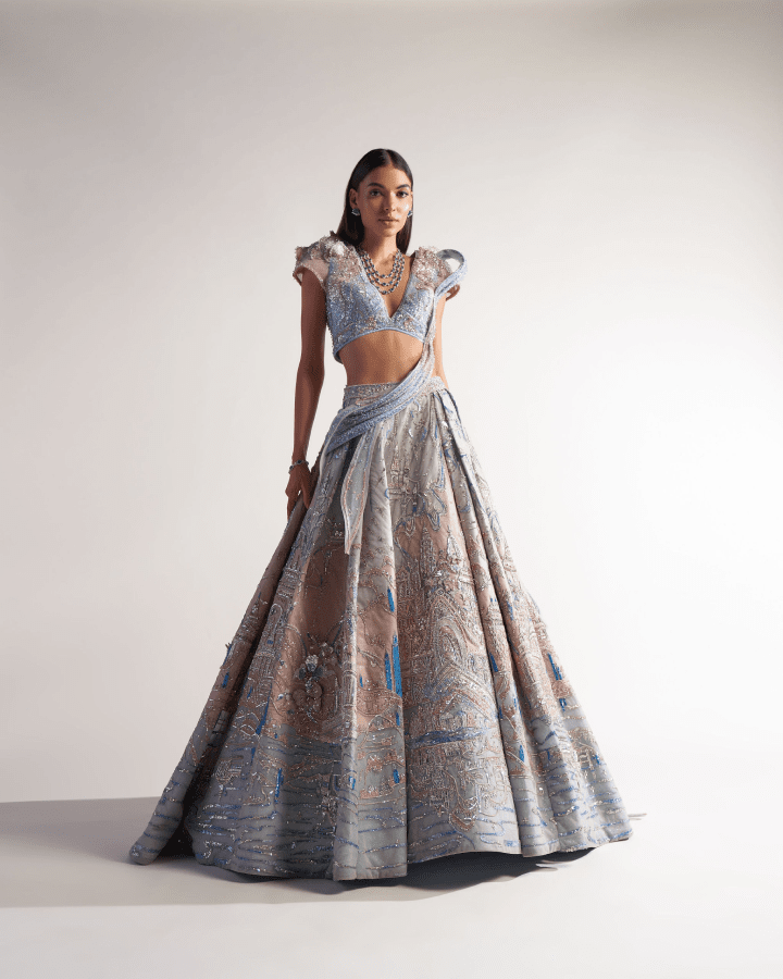 Sulakshana Monga Castle Lehenga - The Grand Trunk