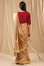 Load image into Gallery viewer, Beige Lovebird in the Garden Saree - The Grand Trunk