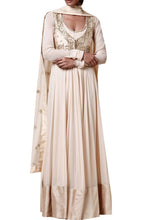 Load image into Gallery viewer, Esha Kaul Cream anakali with jacket set - The Grand Trunk
