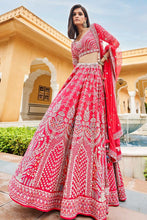 Load image into Gallery viewer, MYTHILI LEHENGA SET-BERRY SORBET - The Grand Trunk