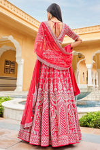 Load image into Gallery viewer, MYTHILI LEHENGA SET-BERRY SORBET - The Grand Trunk