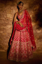 Load image into Gallery viewer, MANI LEHENGA - RED - The Grand Trunk