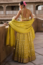 Load image into Gallery viewer, Nartakee Lehenga - Lime - The Grand Trunk